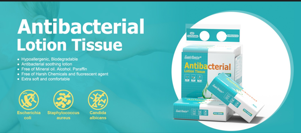 Perawatan manis untuk tisu Losion antibakteri 100% mudah terurai & ramah lingkungan untuk membunuh bakteri dan kuman
